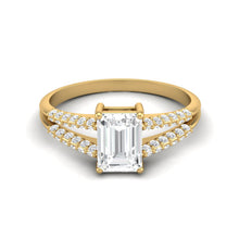 Load image into Gallery viewer, Moissanite Split Shank Ring – Sterling Silver
