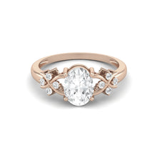 Load image into Gallery viewer, Moissanite Vine-Inspired Ring – Sterling Silver
