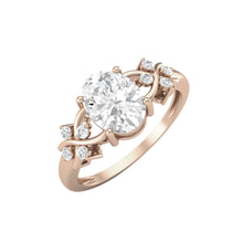 Load image into Gallery viewer, Moissanite Vine-Inspired Ring – Sterling Silver
