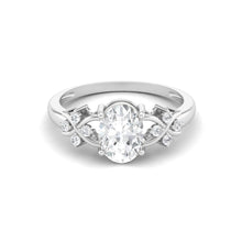 Load image into Gallery viewer, Moissanite Vine-Inspired Ring – Sterling Silver
