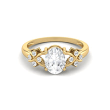 Load image into Gallery viewer, Moissanite Vine-Inspired Ring – Sterling Silver
