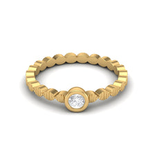 Load image into Gallery viewer, Moissanite Stackable Textured Band Ring – Sterling Silver
