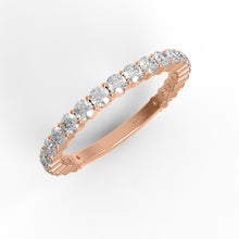 Load image into Gallery viewer, Moissanite Eternity Band Classic Prong Set Ring – Sterling Silver
