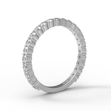 Load image into Gallery viewer, Moissanite Eternity Band Classic Prong Set Ring – Sterling Silver
