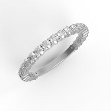 Load image into Gallery viewer, Moissanite Eternity Band Classic Prong Set Ring – Sterling Silver
