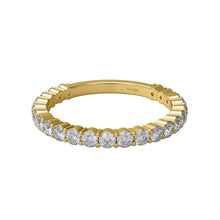 Load image into Gallery viewer, Moissanite Eternity Band Classic Prong Set Ring – Sterling Silver
