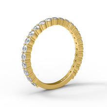 Load image into Gallery viewer, Moissanite Eternity Band Classic Prong Set Ring – Sterling Silver
