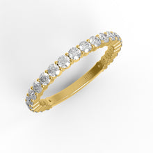 Load image into Gallery viewer, Moissanite Eternity Band Classic Prong Set Ring – Sterling Silver
