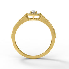 Load image into Gallery viewer, Moissanite Double Halo Milgrain Design Ring – Sterling Silver
