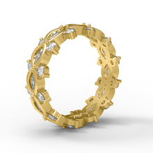 Load image into Gallery viewer, Moissanite Eternity Band Twisted Vine Ring – Sterling Silver
