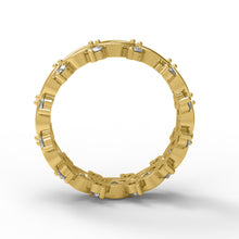 Load image into Gallery viewer, Moissanite Eternity Band Twisted Vine Ring – Sterling Silver
