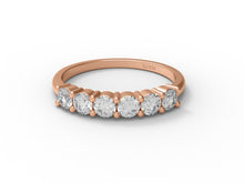 Load image into Gallery viewer, Moissanite Half Eternity Ring - Sterling Silver
