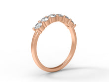 Load image into Gallery viewer, Moissanite Half Eternity Ring - Sterling Silver
