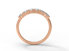 Load image into Gallery viewer, Moissanite Half Eternity Ring - Sterling Silver
