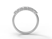 Load image into Gallery viewer, Moissanite Half Eternity Ring - Sterling Silver
