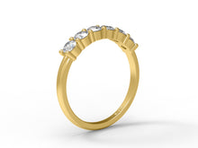 Load image into Gallery viewer, Moissanite Half Eternity Ring - Sterling Silver
