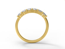 Load image into Gallery viewer, Moissanite Half Eternity Ring - Sterling Silver
