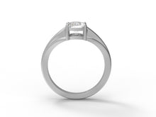 Load image into Gallery viewer, Moissanite Oval Cut Solitaire Ring - Sterling Silver
