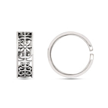 Load image into Gallery viewer, 925 Sterling Silver Floral Cutwork Adjustable Toe Ring
