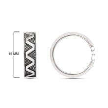 Load image into Gallery viewer, 925 Sterling Silver Zigzag Pattern Adjustable Toe Ring
