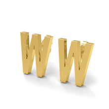 Load image into Gallery viewer, Initial &quot;W&quot; Monogram Stud Earring – Sterling Silver
