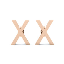 Load image into Gallery viewer, Initial &quot;X&quot; Monogram Stud Earring – Sterling Silver
