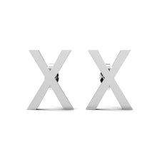 Load image into Gallery viewer, Initial &quot;X&quot; Monogram Stud Earring – Sterling Silver
