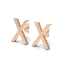 Load image into Gallery viewer, Initial &quot;X&quot; Monogram Stud Earring – Sterling Silver
