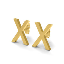Load image into Gallery viewer, Initial &quot;X&quot; Monogram Stud Earring – Sterling Silver
