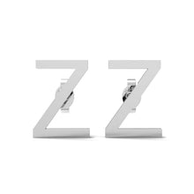 Load image into Gallery viewer, Initial &quot;Z&quot; Monogram Stud Earring – Sterling Silver
