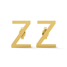 Load image into Gallery viewer, Initial &quot;Z&quot; Monogram Stud Earring – Sterling Silver

