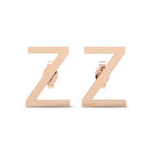 Load image into Gallery viewer, Initial &quot;Z&quot; Monogram Stud Earring – Sterling Silver
