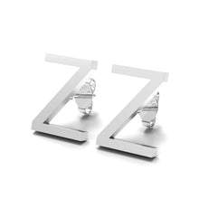 Load image into Gallery viewer, Initial &quot;Z&quot; Monogram Stud Earring – Sterling Silver
