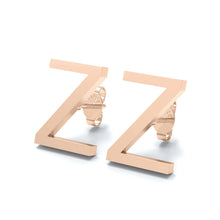 Load image into Gallery viewer, Initial &quot;Z&quot; Monogram Stud Earring – Sterling Silver
