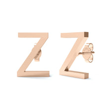 Load image into Gallery viewer, Initial &quot;Z&quot; Monogram Stud Earring – Sterling Silver
