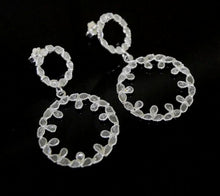 Load and play video in Gallery viewer, 3.50 CTW Diamond Polki Double Circle Dangle Earrings
