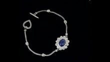 Load and play video in Gallery viewer, 2 CTW Diamond Polki Tanzanite Bracelet
