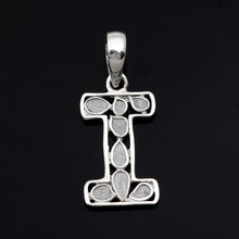 Load image into Gallery viewer, Personalized Natural Polki Diamond Initial Alphabet Pendant
