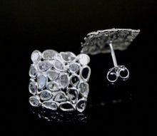 Load and play video in Gallery viewer, 2 CTW Diamond Polki Square Studs

