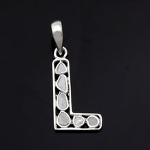 Load image into Gallery viewer, Personalized Natural Polki Diamond Initial Alphabet Pendant
