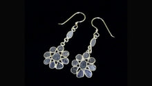 Load and play video in Gallery viewer, 2.50 CTW Diamond Polki Floral Dangle Earrings
