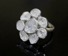 Load and play video in Gallery viewer, 2 CTW Diamond Polki Floral Ring

