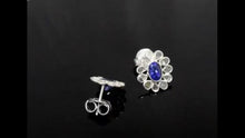 Load and play video in Gallery viewer, Diamond Polki Tanzanite Small Floral Pendant Set

