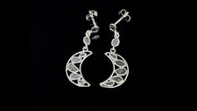 Load and play video in Gallery viewer, 0.50 CTW Diamond Polki Crescent Moon Earrings
