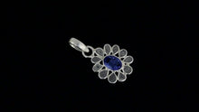 Load and play video in Gallery viewer, Diamond Polki Tanzanite Small Floral Pendant Set

