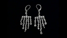 Load and play video in Gallery viewer, 1.50 CTW Diamond Polki Dangle Chandelier Earrings
