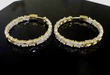 Load and play video in Gallery viewer, 4.50 CTW Diamond Polki Hoop Dangle Earrings
