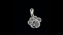 Load and play video in Gallery viewer, 0.25 CTW Diamond Polki Paw Charm Pendant
