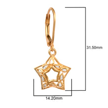 Load image into Gallery viewer, 0.25 CTW Natural Polki Diamond Star Shape Lever Back Earrings
