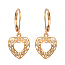 Load image into Gallery viewer, 0.25 CTW Natural Polki Diamond Heart Shape Lever Back Earrings
